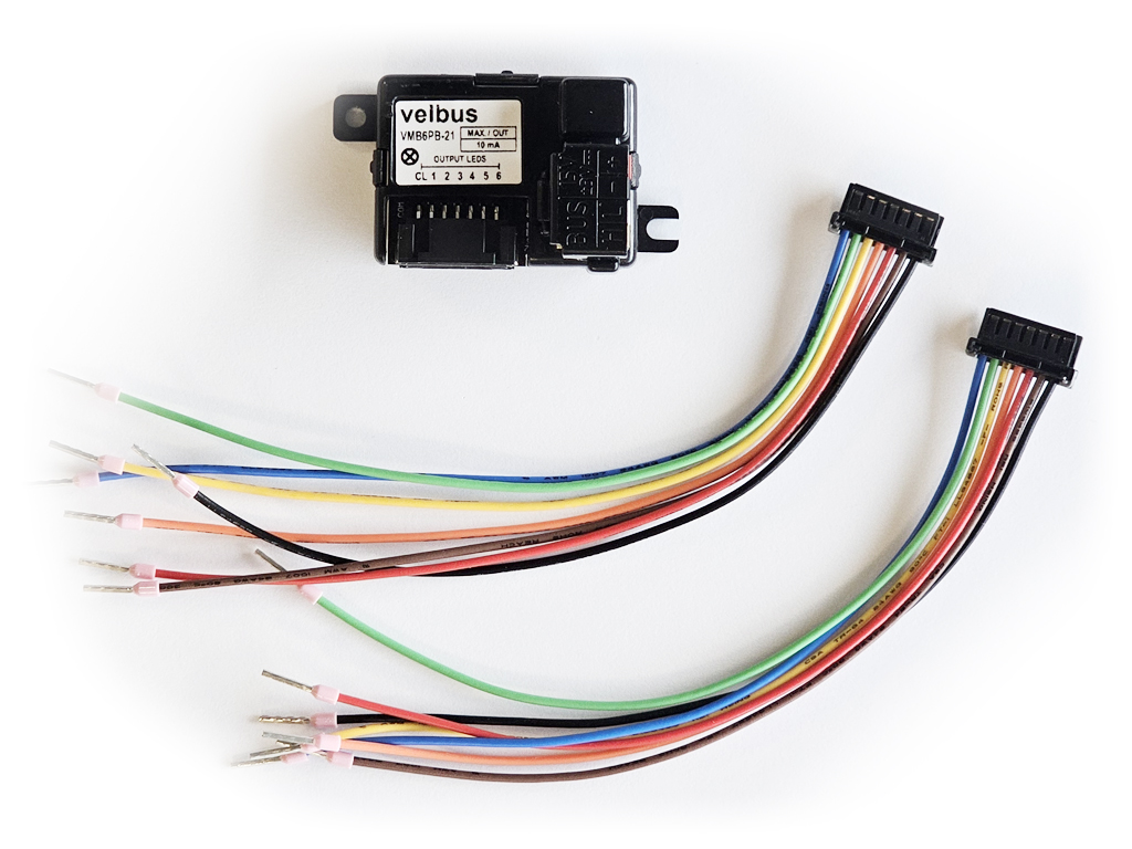 [VMB6PB-21] Push-button interface with 6 channels for universal mounting